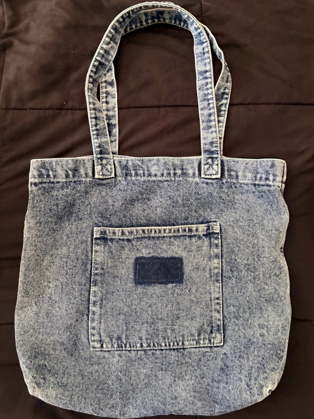 Denim Tote Bag - Blue Canvas Style Everyday Bag